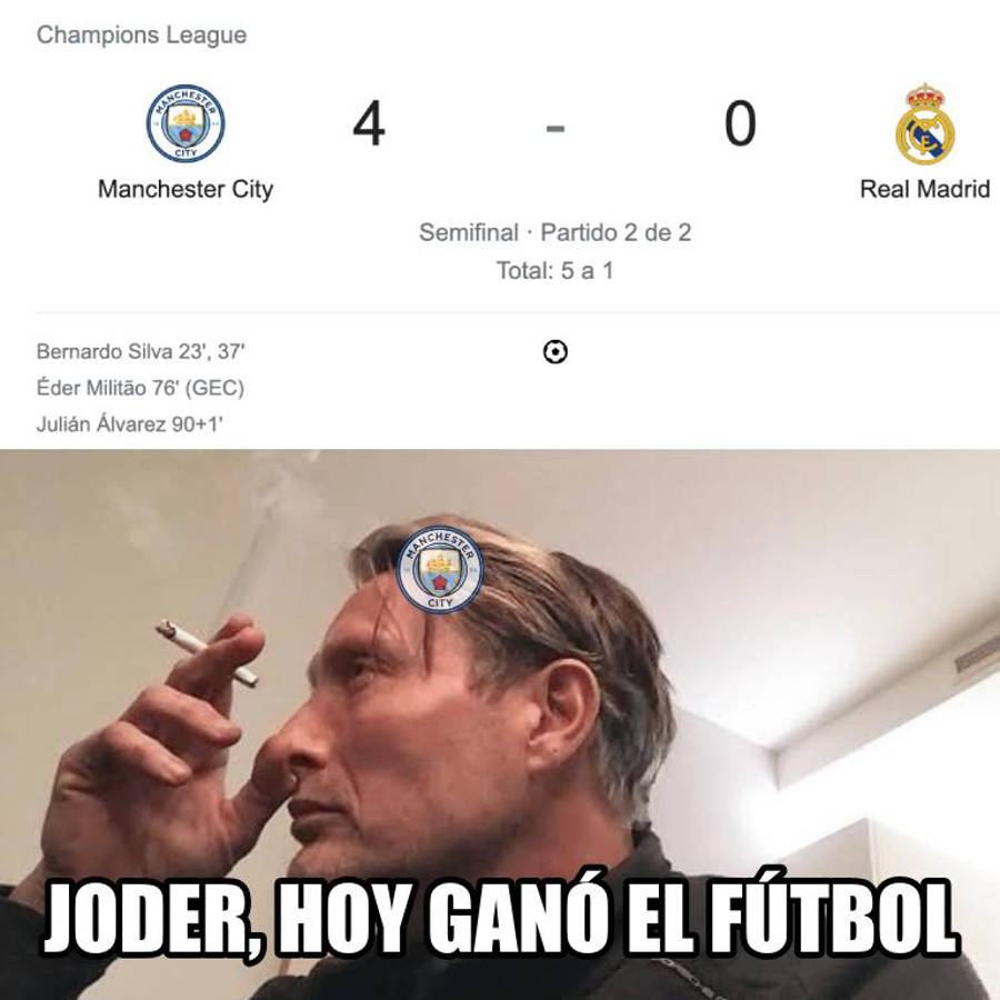 ¡Hasta el Barcelona! Real Madrid es víctima de terribles memes tras ser eliminado por el City en la Champions League