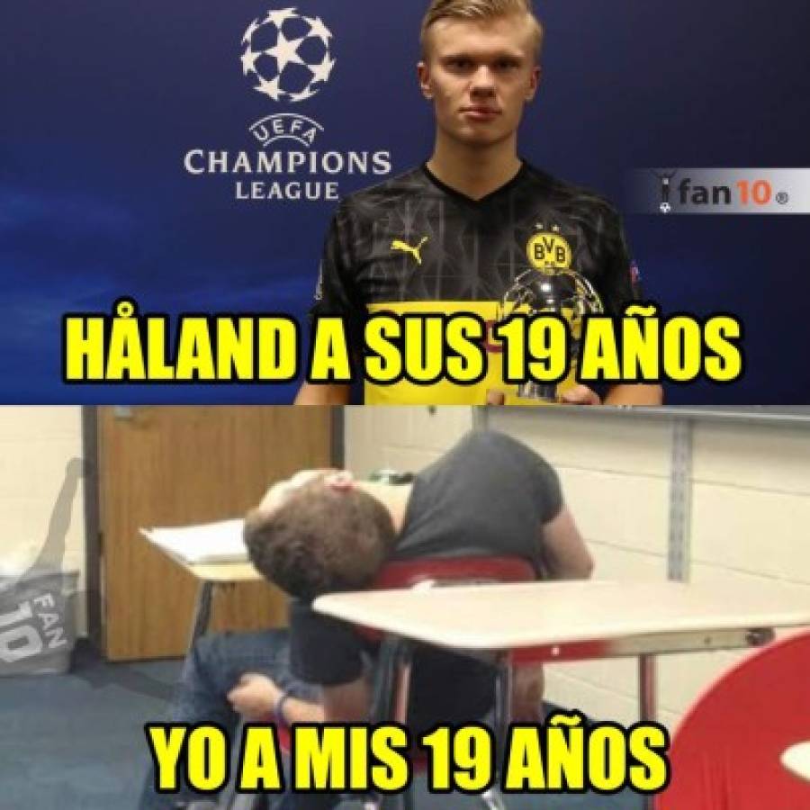 Los crueles memes donde Haaland humilla a Neymar y a Mbappé con su doblete en Champions