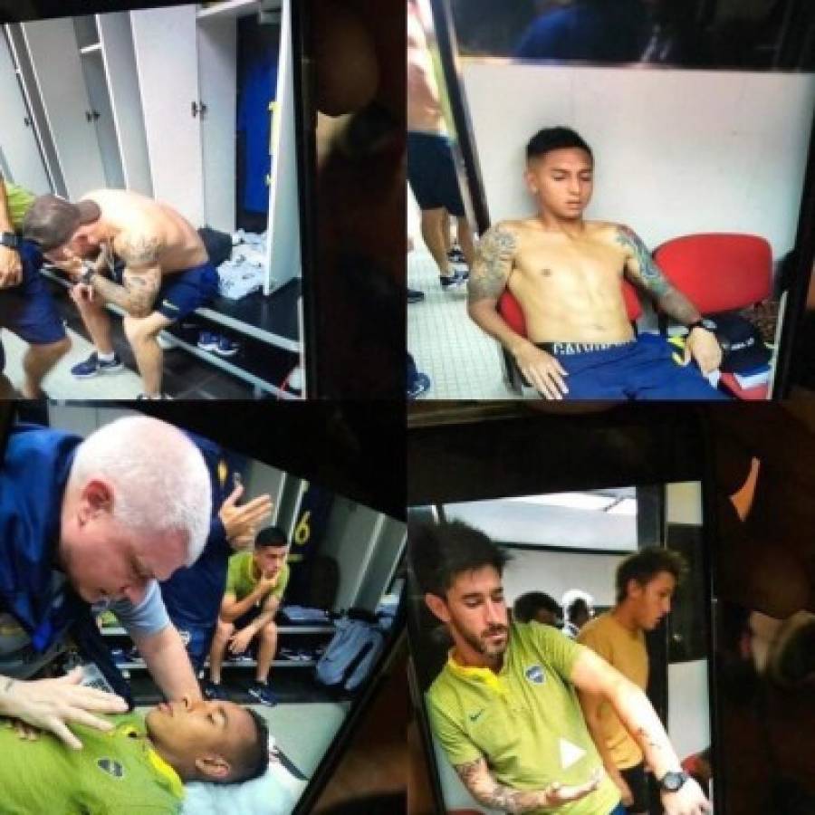 EN FOTOS: Así atacaron a los jugadores de Boca Juniors en el estadio Monumental