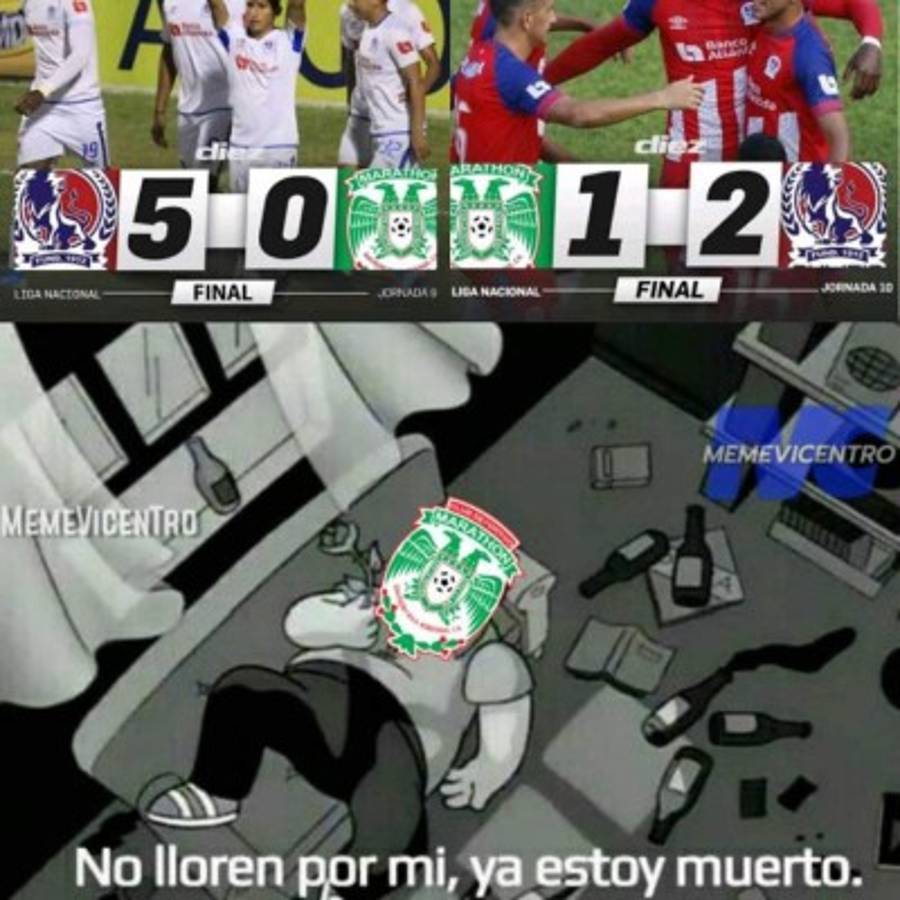 Motagua y Marathón son destruidos con memes tras perder sus partidos