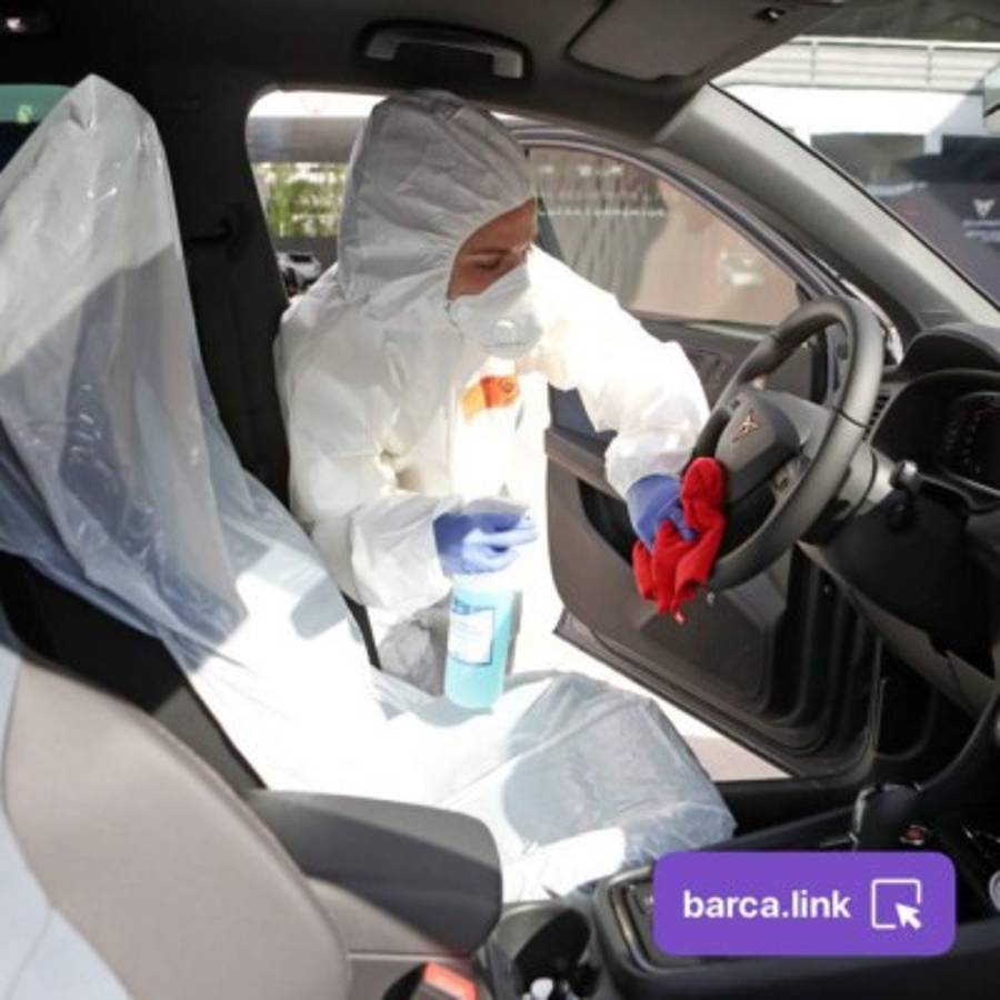 Con dos novedades, carros desinfectados y Vidal sorprende: Así fue el entrenamiento del Barcelona
