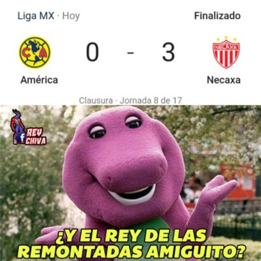 América, víctima favorita de los memes en la Liga MX tras ser goleado por Necaxa en el Azteca