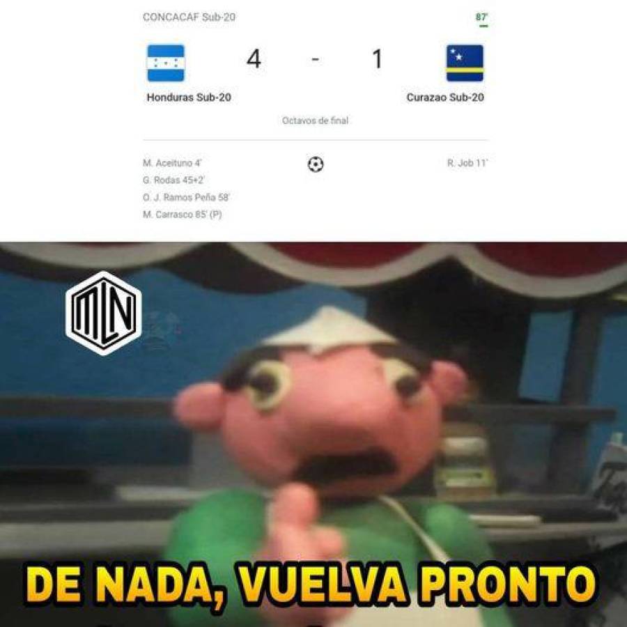 Los memes de la goleada de la Sub-20 de Honduras a Curazao en el Premundial donde no perdonan a la Selección mayor