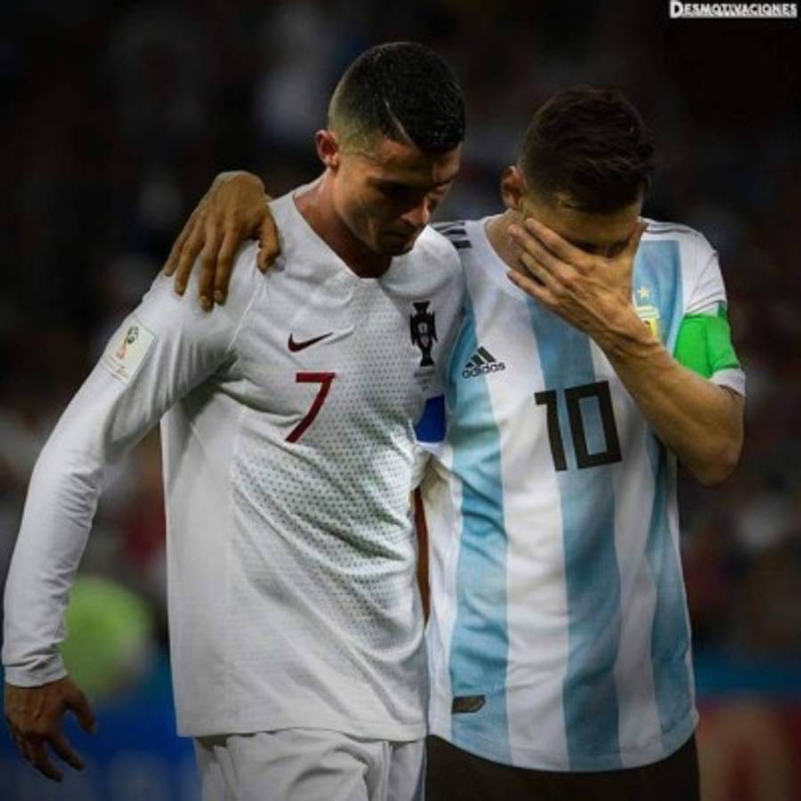 ¡Siguen los memes! Cristiano y Messi son atacados tras eliminación de Portugal y Argentina