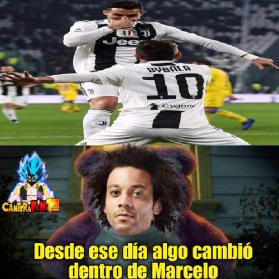 ¡Crueles! Marcelo es víctima de los memes tras el gol de Cristiano Ronaldo con la Juventus