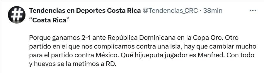 Costa Rica y Honduras andan nivel bajo y Sufrimiento tico, periodistas y medios inundan las redes tras el triunfo contra República Dominicana