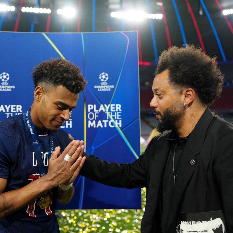 Marcelo le hizo una promesa a Doué tras ganar la Champions... ¡y Neymar la cumple después!