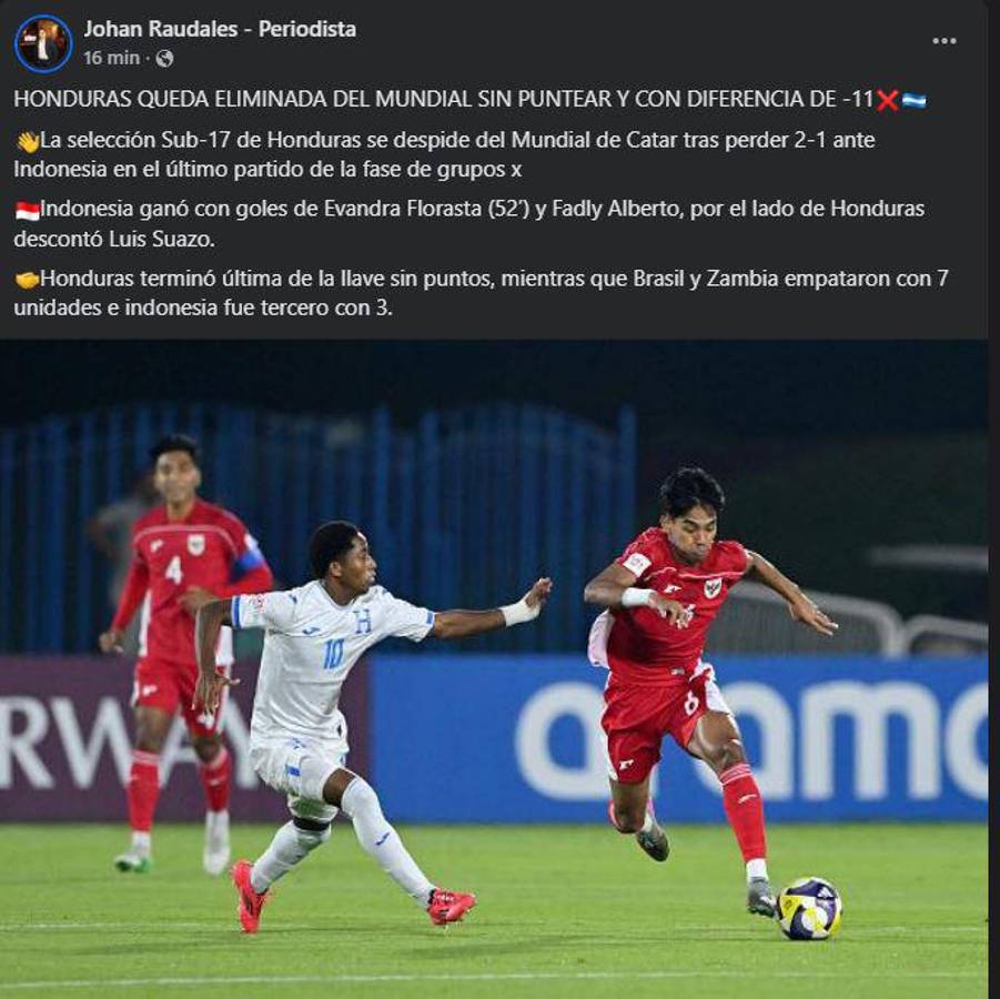 Un fracaso más, Terminó el martirio: así reaccionó la prensa tras la dura eliminación de Honduras del Mundial Sub-17