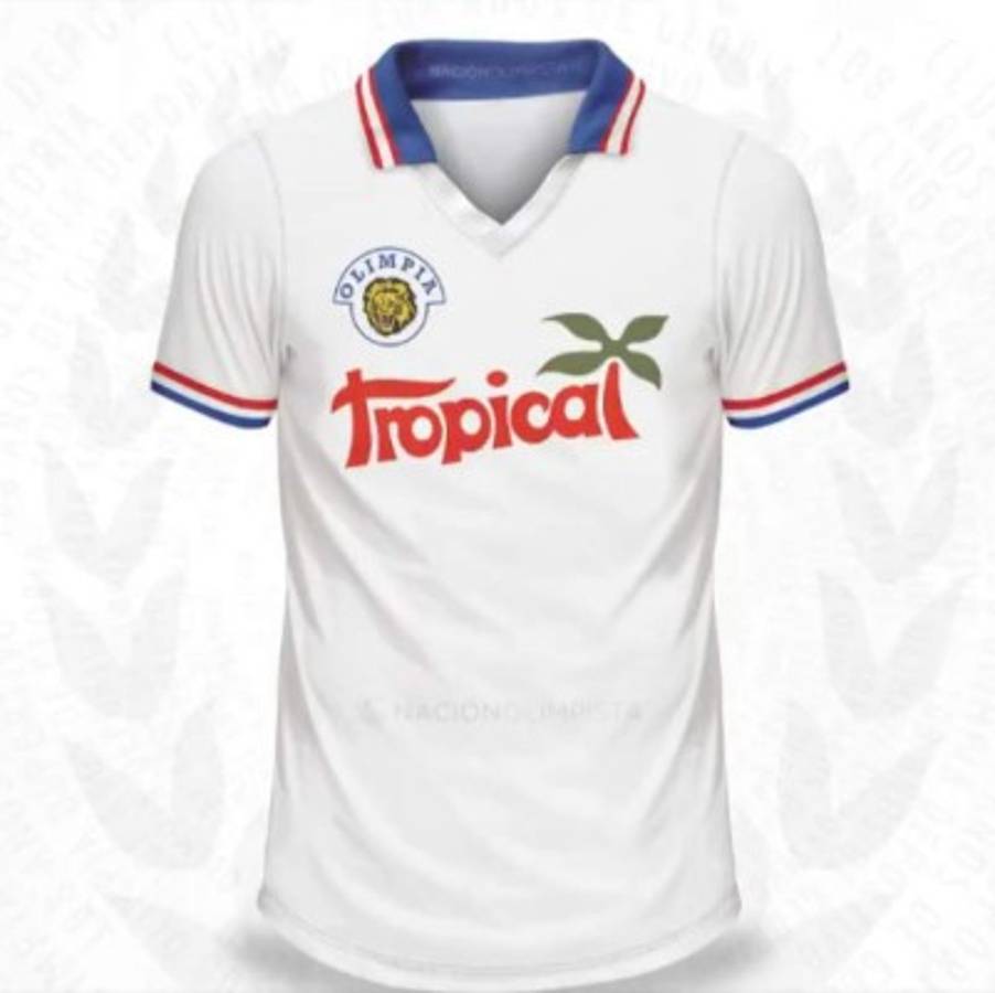 Con una de béisbol: Las camisas de local que ha usado Olimpia en sus 108 años de existencia