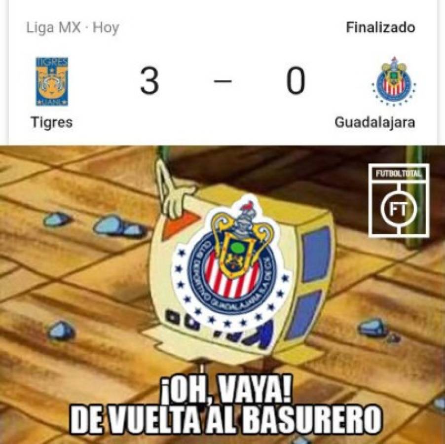 Liga MX: Chivas 'galácticas' y Oribe Peralta, víctimas de los memes tras goleada ante Tigres