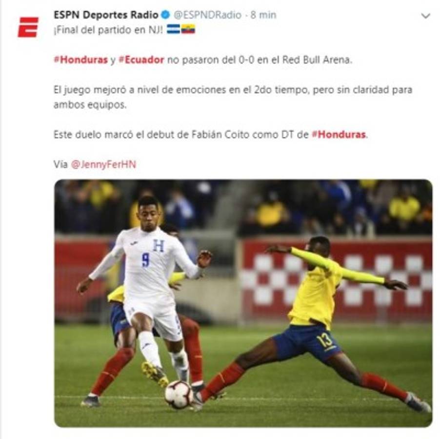 ¡Críticas Lo que dicen los medios internacionales tras el empate de Honduras y Ecuador