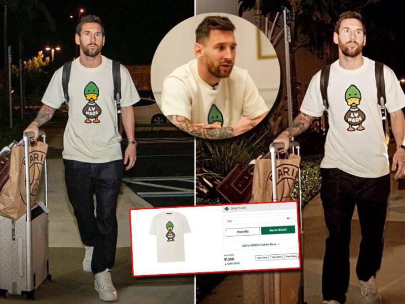El delantero del PSG llegó a Miami para intengrarse a la albiceleste y lo hizo con una remera que se hizo viral en las redes sociales.