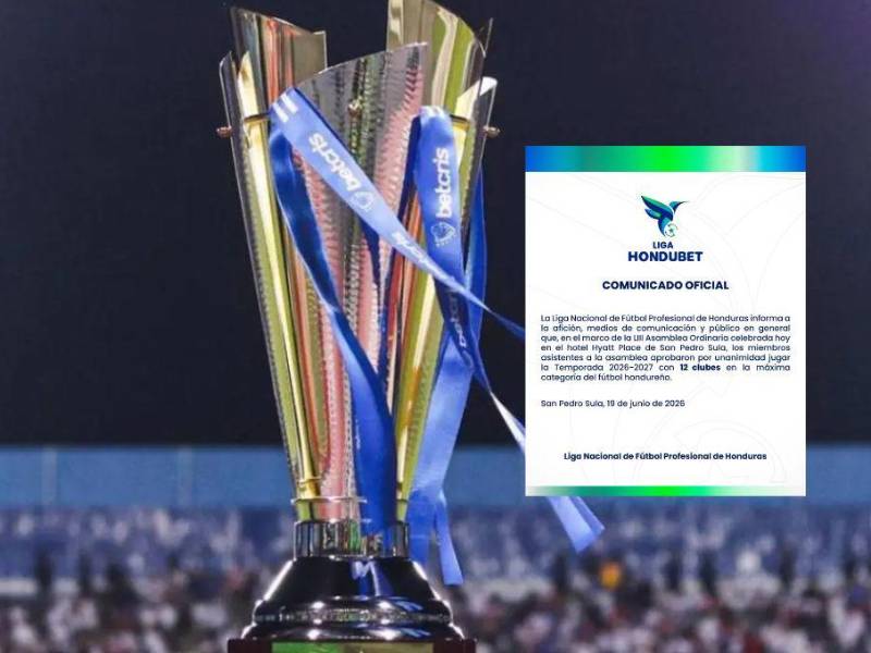 Ya está confirmado que la Liga Hondubet se jugará con 12 clubes.