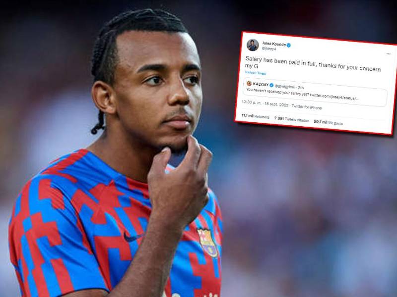 Koundé interactuó con un seguidor que le preguntó sobre si ya había cobrado su sueldo en el Barcelona.