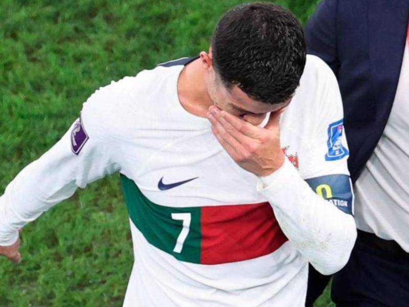Cristiano Ronaldo salió llorando de su último partido con la selección de Portugal.