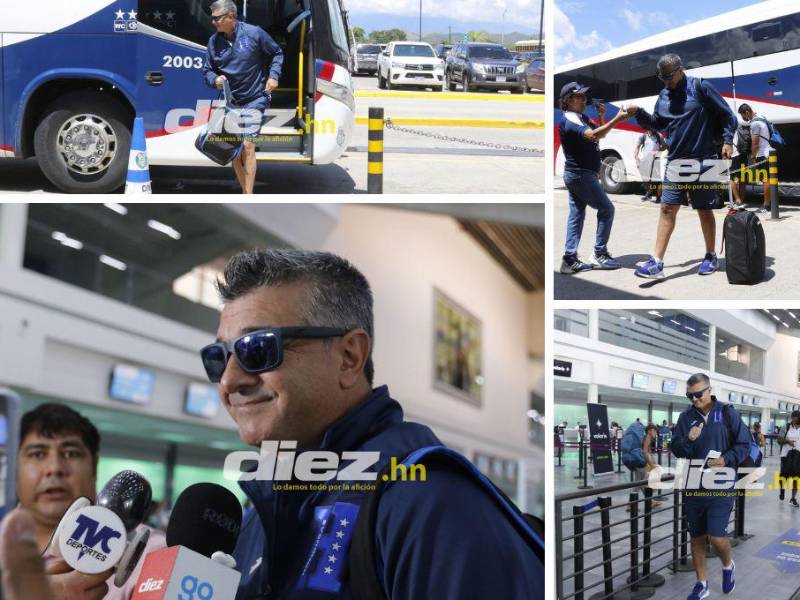 Diego Martín Vázquez viajó rumbo a Miami con lentes de sol, short y una sonrisa que lo caracteriza.