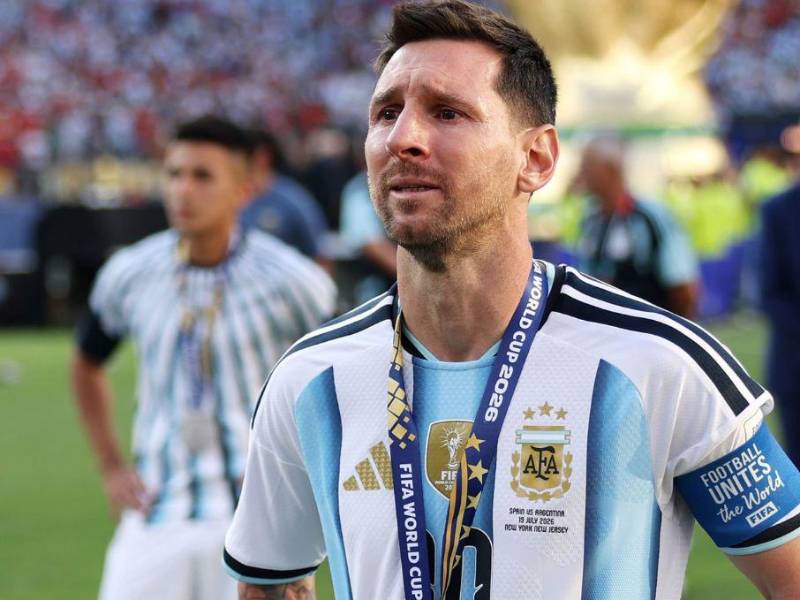 Lionel Messi soltó lágrimas tras perder la Copa del Mundo ante España.