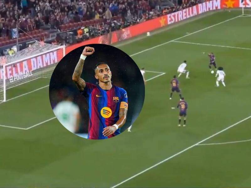 Raphinha puso el empate ante Real Madrid.