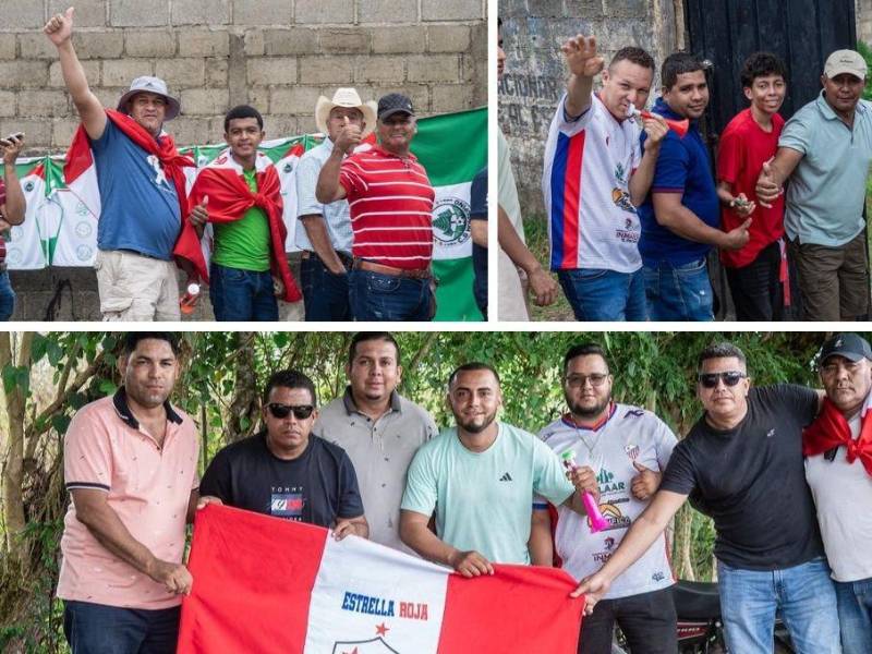 Los aficionados al fútbol causan locura en el municipio de Trojes, El Paraíso, donde se disputará el partido de ida de la gran final de Ascenso.