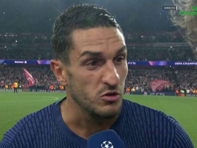Koke dio la cara tras la eliminación en Champions. Captura/Movistar