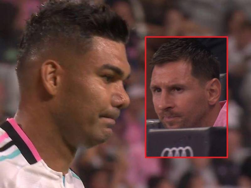 Lionel Messi fue enfocado tras el desafortunado gol de Carlos Casemiro.