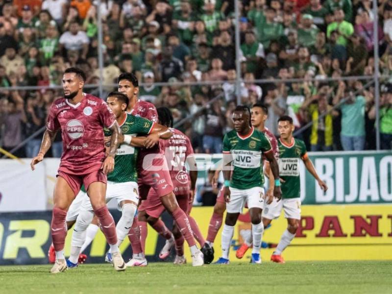 Farioli anotó golazo y rescató el empate para Marathón en la final de ida ante Motagua