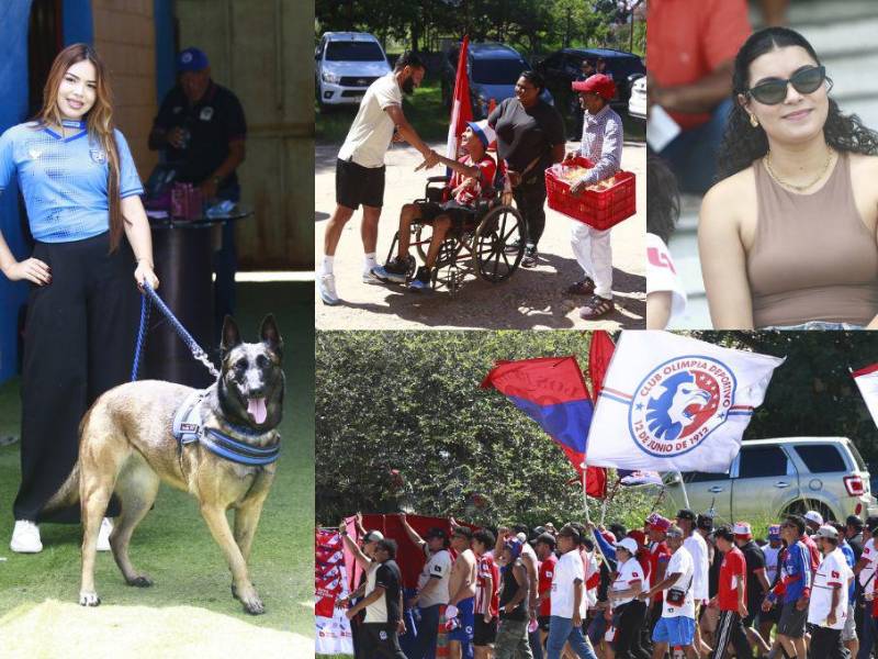 Estas son las mejores imágenes que se han dado en la previa del partido entre Génesis y Olimpia en La Paz. Se reveló el nombre del canino, mascota de los locales.