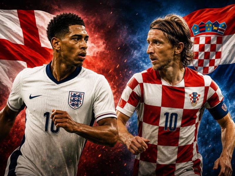 Bellingham se enfrenta a Luka Modric.