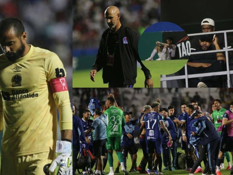 Olimpia quedó eliminado de la Copa Centroamericana ante Cartaginés. Estos fueron los rostros de la tristeza del albo.