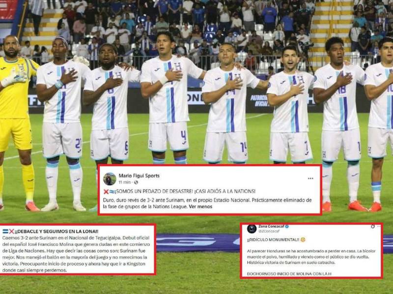 La Selección de Honduras volvió a quedar en el centro de las críticas tras sufrir una dolorosa derrota por 2-3 ante Surinam en la Liga de Naciones de la Concacaf.