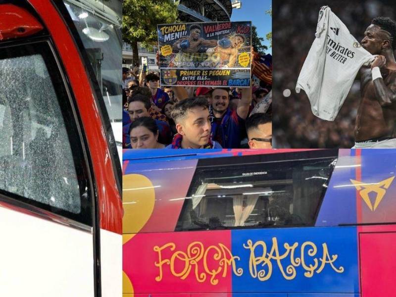 Hechos lamentables: así se vivieron las llegadas del Barcelona y Real Madrid al Camp Nou para el clásico que define el título