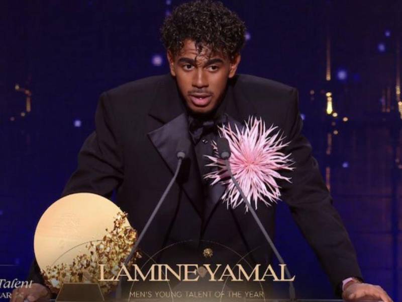Lamine Yamal ganó el trofeo Kopa por tercer año consecutivo.