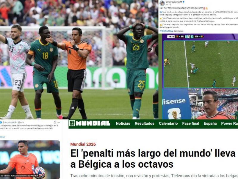 La prensa ha reaccionado a la decisión que tomó Saíd Martínez en la remontada de Bélgica sobre Senegal en el Mundial 2026.