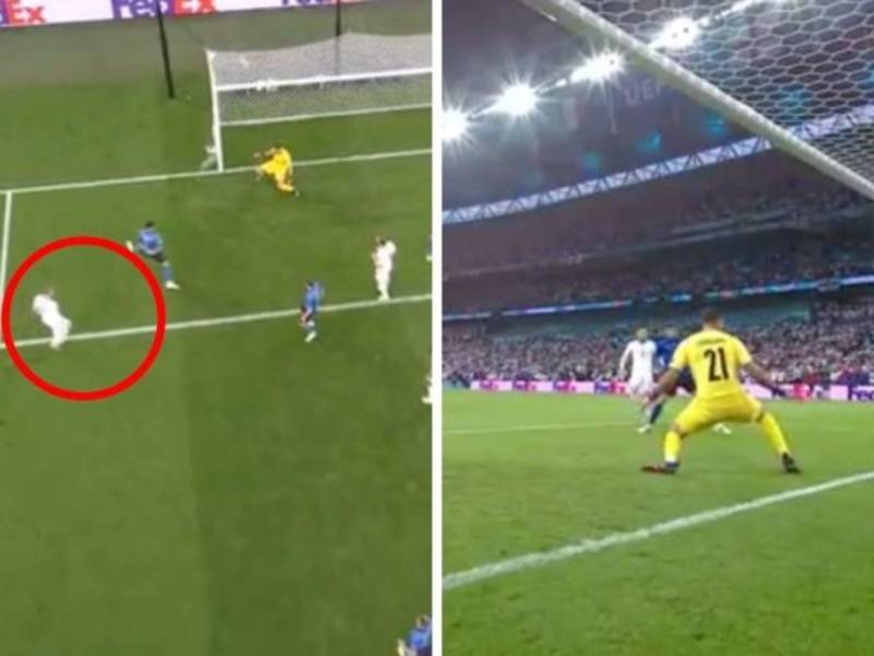 El golazo de Luke Shaw en la final de la Eurocopa entre Inglaterra e Italia.