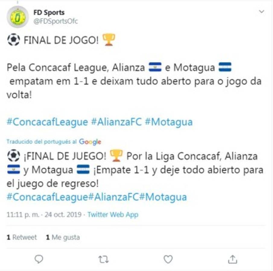 ¡Tras el empate! Esto dicen los medios internacionales del juego entre Alianza y Motagua