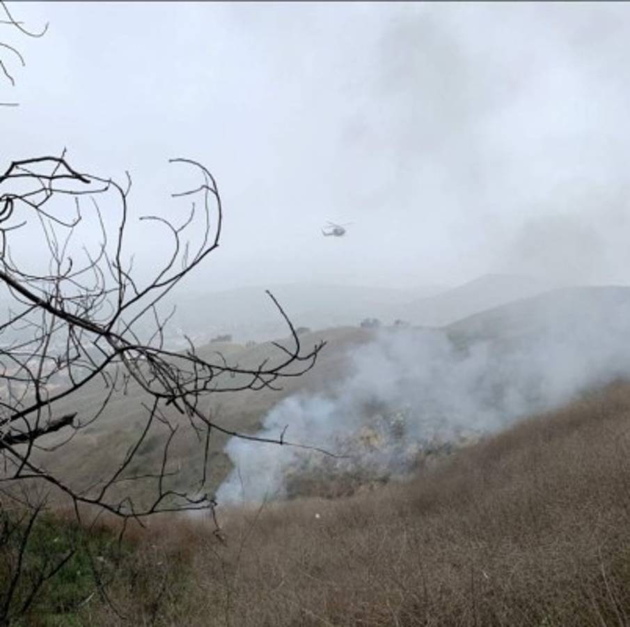 Las primeras imágenes del momento cuando se estrella el helicóptero de Kobe Bryant