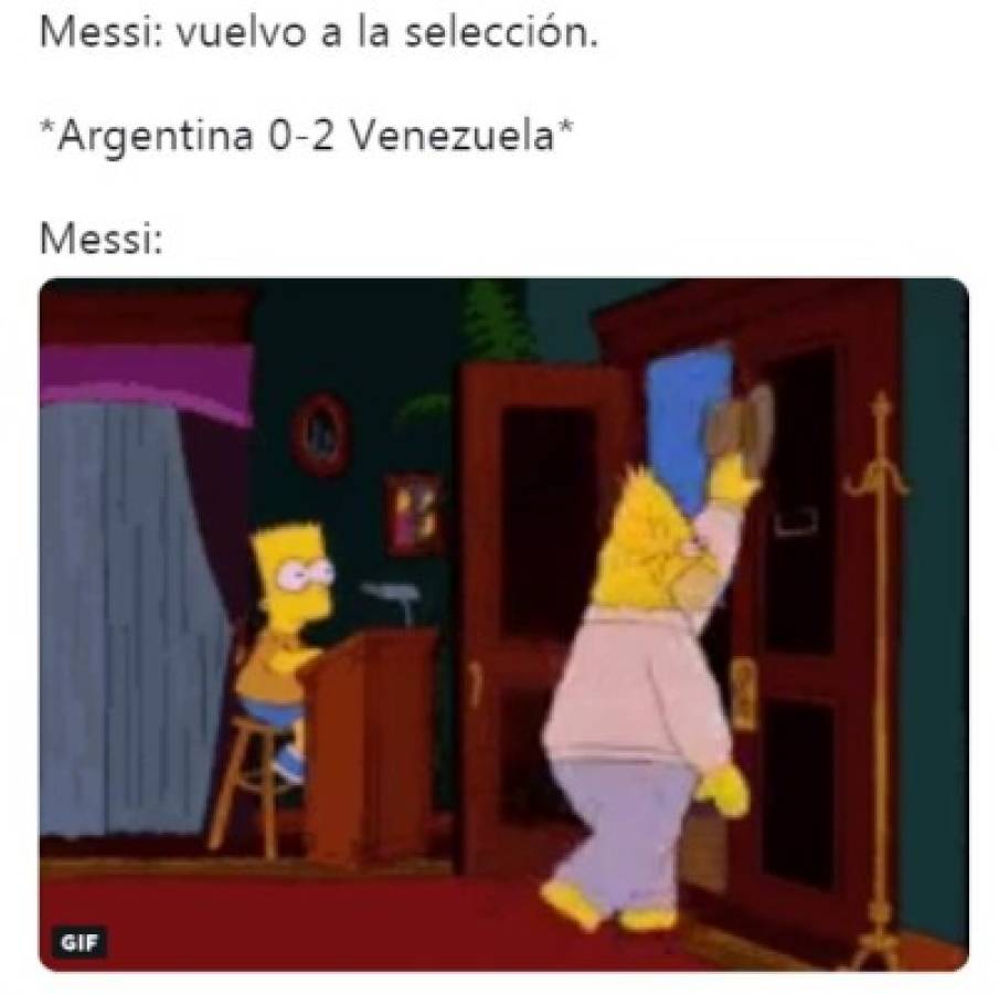 Los memes trituran a Messi por la derrota de Argentina ante Venezuela