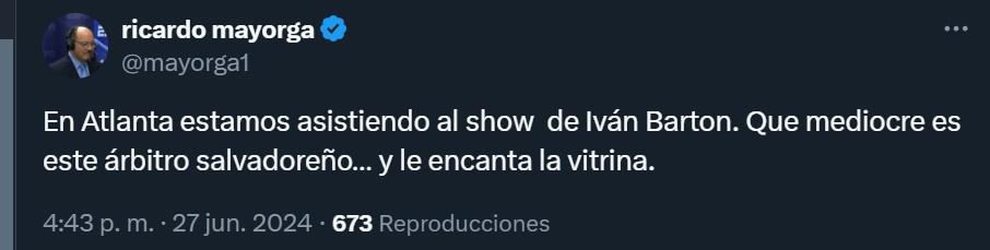 Destrozan a Iván Barton tras el batacazo de Panamá a USA: “Además de malo es un sinvergüenza”