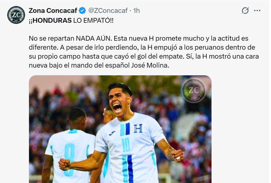 Se ríen de nosotros y Me gustó la presentación de Francisco Molina: Opiniones en redes tras empate de Honduras y Perú