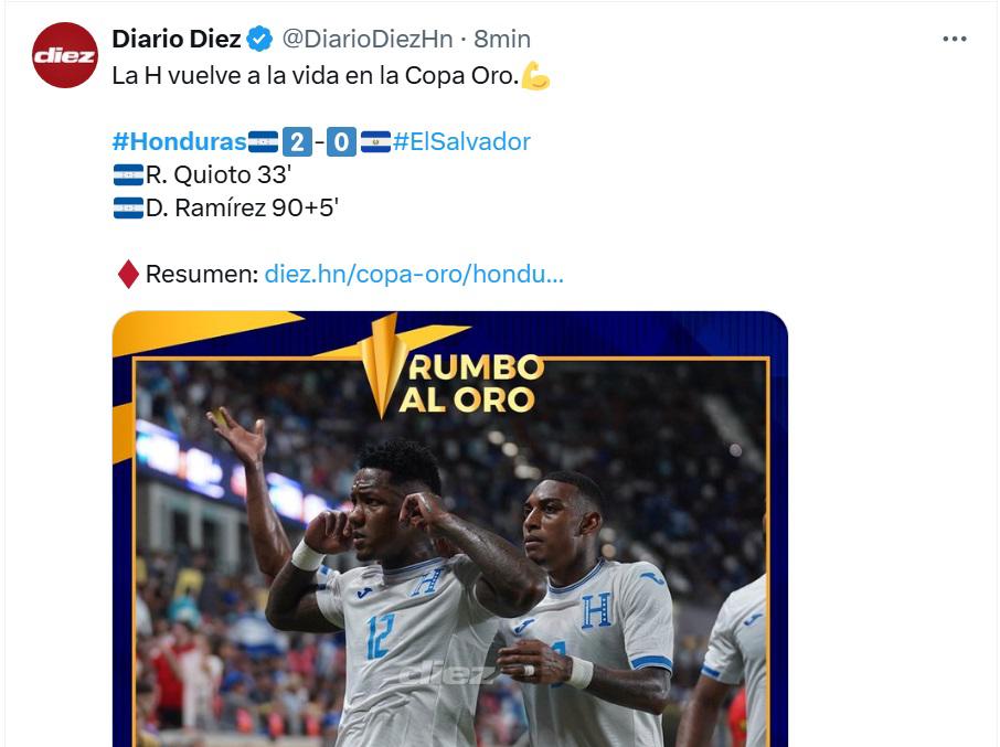 Honduras enmienda el desastre y El Salvador, al borde de la eliminación, las redes explotan con el triunfo catracho en Copa Oro