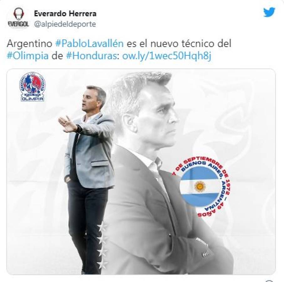 ¿Podrá conseguir el Penta? Así reaccionó la prensa de Honduras e internacional sobre la llegada de Pablo Lavallén a Olimpia