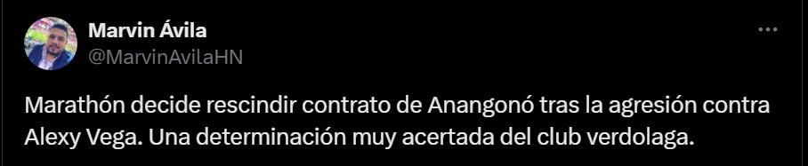 Prensa deportiva se pronuncia tras la salida de Anangonó del Marathón: una determinación muy acertada