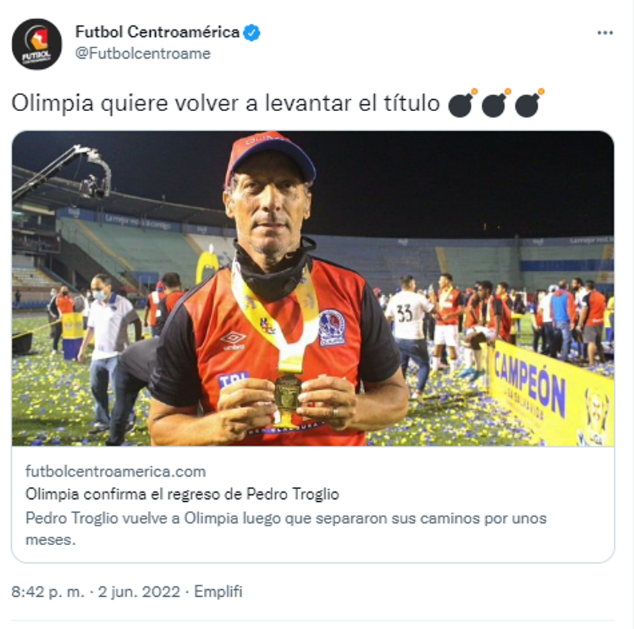 La reacción de la prensa ante la vuelta de Pedro Troglio a Olimpia: ‘‘Vuelve a dirigir a un viejo amor’’