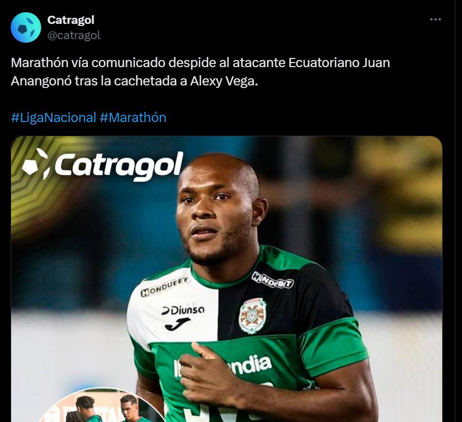 Prensa deportiva se pronuncia tras la salida de Anangonó del Marathón: una determinación muy acertada