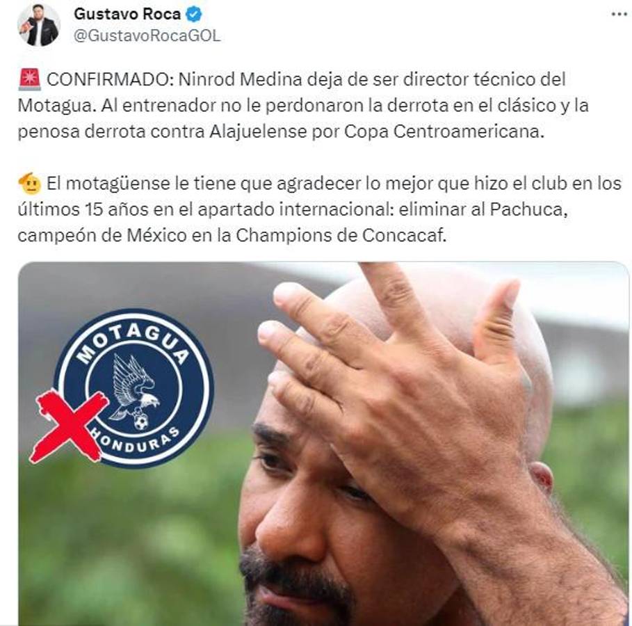 Lo que dicen los periodistas hondureños sobre el despido de Ninrod Medina en Motagua: “Nunca fue el DT que ocupaban”