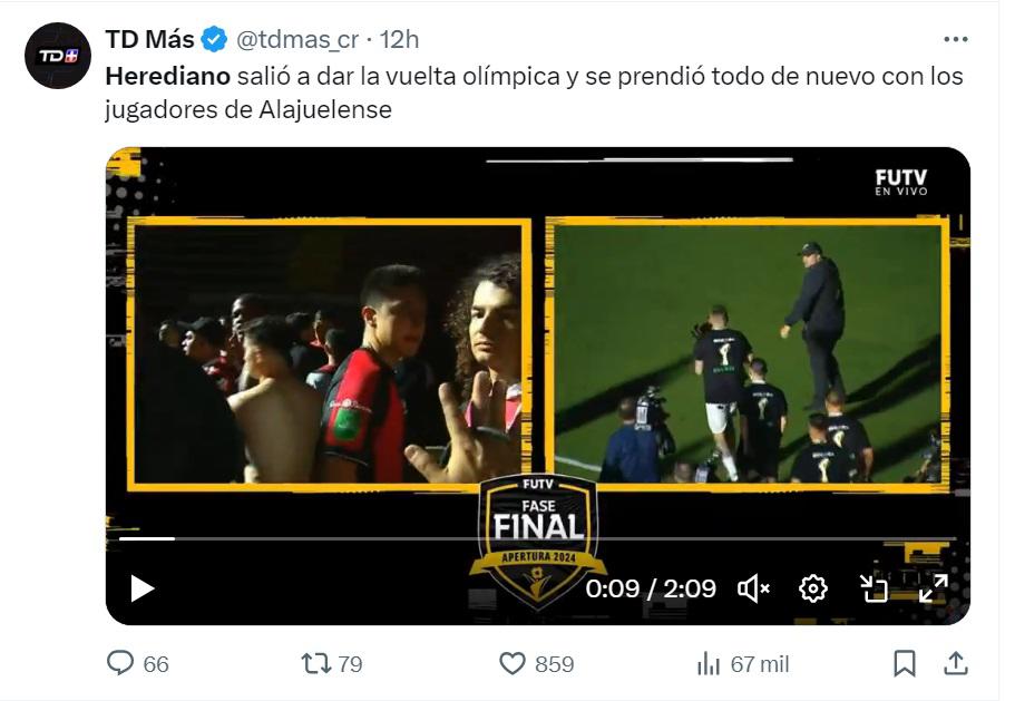 “Vergüenza, malos perdedores”, la escandalosa pelea en la final entre Alajuelense y Herediano en Costa Rica le dio la vuelta al mundo