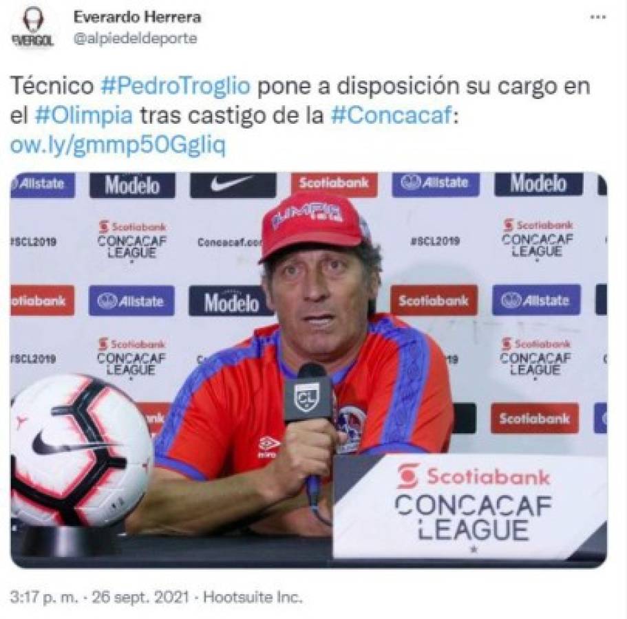 'Manchado por un escándalo': así reaccionó la prensa tras la disposición de renuncia de Pedro Troglio del Olimpia