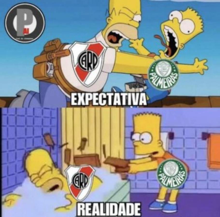 Los memes destrozan a River Plate tras la goleada recibida por el Palmeiras en la Libertadores