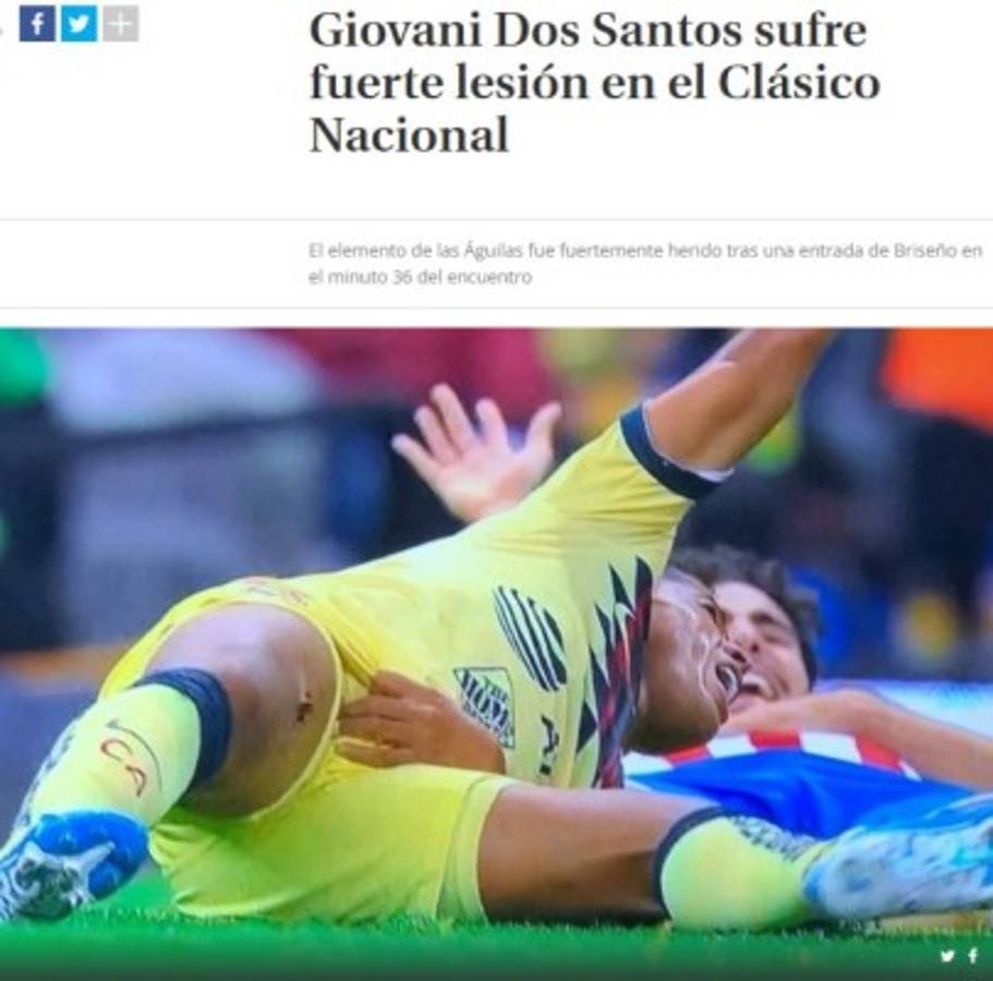 Así reaccionó la prensa mundial tras la grave lesión de Giovanni dos Santos: 'Criminal, de cárcel'
