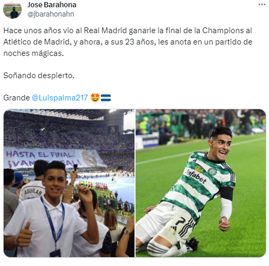 ”El mejor de Centroamérica”: prensa internacional se emociona con gol de Luis Palma en Champions ante Atlético